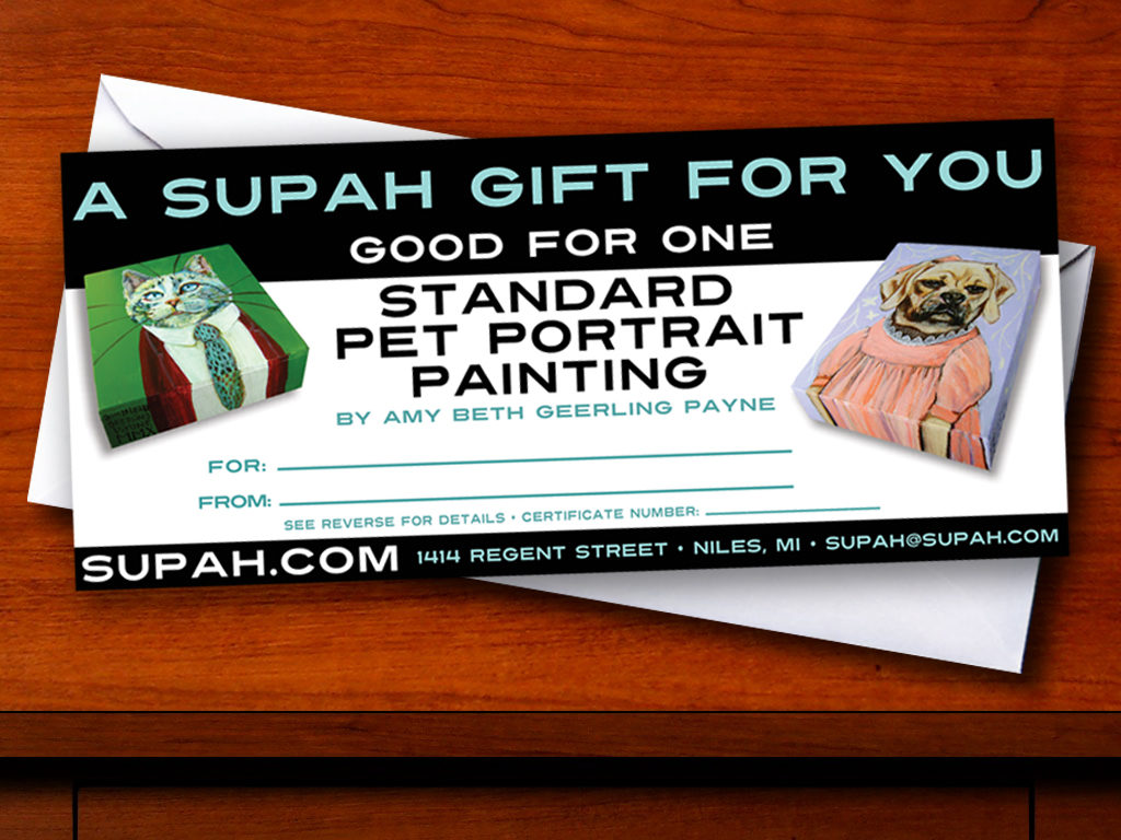 Gift Certificates for gifting a portrait!