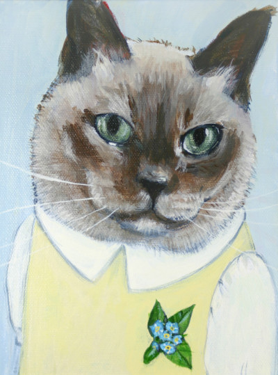 Polly the Siamese Cat Portrait
